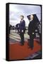 President Kennedy and Chancellor Adenauer Walking Red Carpet at Airport Arrival Ceremony, Germany-John Dominis-Framed Stretched Canvas