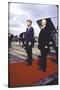 President Kennedy and Chancellor Adenauer Walking Red Carpet at Airport Arrival Ceremony, Germany-John Dominis-Stretched Canvas