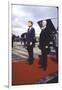 President Kennedy and Chancellor Adenauer Walking Red Carpet at Airport Arrival Ceremony, Germany-John Dominis-Framed Photographic Print