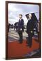 President Kennedy and Chancellor Adenauer Walking Red Carpet at Airport Arrival Ceremony, Germany-John Dominis-Framed Photographic Print