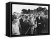 President Kennedy Greets Peace Corps Volunteers on the White House South Lawn-Stocktrek Images-Framed Stretched Canvas