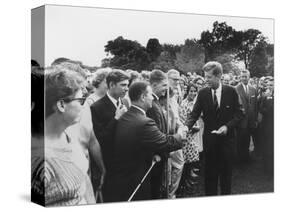 President Kennedy Greets Peace Corps Volunteers on the White House South Lawn-Stocktrek Images-Stretched Canvas
