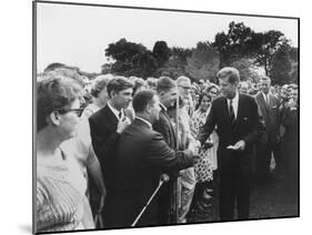 President Kennedy Greets Peace Corps Volunteers on the White House South Lawn-Stocktrek Images-Mounted Photographic Print