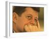 President Kennedy in Pensive Portrait-Paul Schutzer-Framed Photographic Print