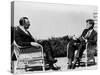 President Kennedy Is Interviewed by Newsman Walter Cronkite at Hyannis Port, 1963-null-Stretched Canvas