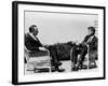 President Kennedy Is Interviewed by Newsman Walter Cronkite at Hyannis Port, 1963-null-Framed Photo