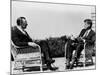 President Kennedy Is Interviewed by Newsman Walter Cronkite at Hyannis Port, 1963-null-Mounted Photo