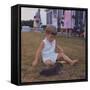 President Kennedy's Two Year Old Son, John Jr. Playing with a Puppy, Aug. 3, 1963-null-Framed Stretched Canvas