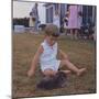 President Kennedy's Two Year Old Son, John Jr. Playing with a Puppy, Aug. 3, 1963-null-Mounted Photo