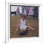 President Kennedy's Two Year Old Son, John Jr. Playing with a Puppy, Aug. 3, 1963-null-Framed Photo