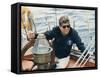 President Kennedy Sailing Aboard US Coast Guard Yacht 'Manitou', Rhode Island, 1962-null-Framed Stretched Canvas