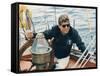 President Kennedy Sailing Aboard US Coast Guard Yacht 'Manitou', Rhode Island, 1962-null-Framed Stretched Canvas