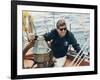 President Kennedy Sailing Aboard US Coast Guard Yacht 'Manitou', Rhode Island, 1962-null-Framed Photo