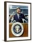 President Kennedy Speaking at Rice University, Sept. 9, 1962-null-Framed Photo