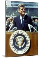 President Kennedy Speaking at Rice University, Sept. 9, 1962-null-Mounted Photo