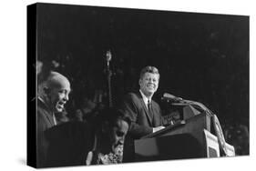 President Kennedy Speaks at 'Bean Feed' in Minnesota on Oct. 6, 1962-null-Stretched Canvas
