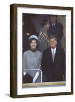 President Kennedy with First Lady Jackie at His Inauguration-Leonard Mccombe-Framed Photographic Print