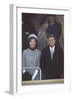 President Kennedy with First Lady Jackie at His Inauguration-Leonard Mccombe-Framed Photographic Print