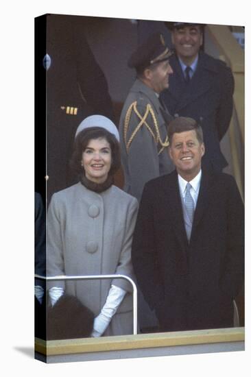 President Kennedy with First Lady Jackie at His Inauguration-Leonard Mccombe-Stretched Canvas