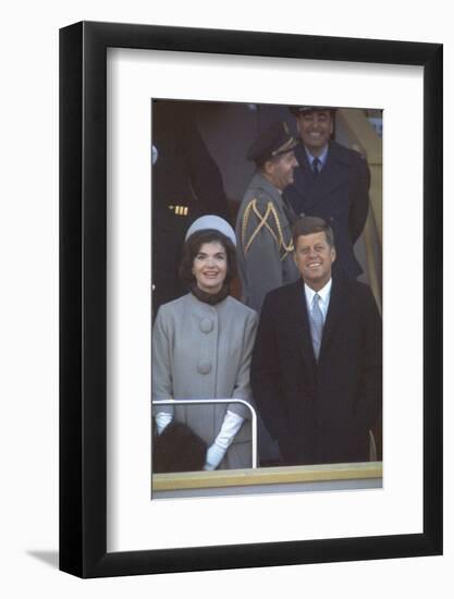 President Kennedy with First Lady Jackie at His Inauguration-Leonard Mccombe-Framed Photographic Print