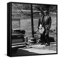 President Kennedy with Theodore Sorensen, His Advisor and Speech Writer, March 1963-null-Framed Stretched Canvas