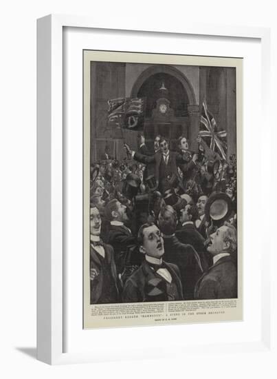 President Kruger Hammered, a Scene in the Stock Exchange-Henry Marriott Paget-Framed Giclee Print