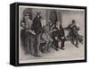 President Kruger Receiving Visitors on the Verandah at the Presidency, Pretoria-Charles Edwin Fripp-Framed Stretched Canvas