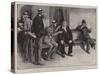 President Kruger Receiving Visitors on the Verandah at the Presidency, Pretoria-Charles Edwin Fripp-Stretched Canvas