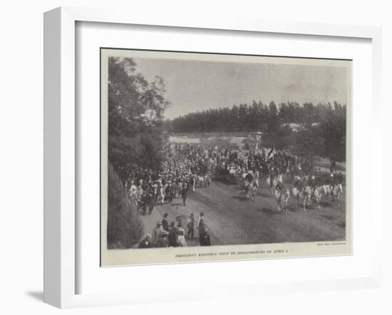 President Kruger's Visit to Johannesburg on 1 April-null-Framed Giclee Print