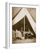 President Lincoln and General Mclellan in Mclellan's Tent, Antietam, 4th October, 1862-Mathew Brady-Framed Giclee Print