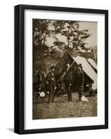 President Lincoln at Sharpsburg, October 1862-Mathew Brady-Framed Giclee Print