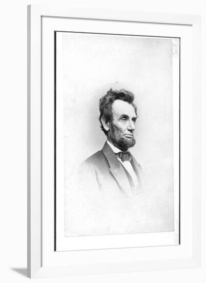 President Lincoln in the Last Week of His Life, 1865-Mathew Brady-Framed Photographic Print