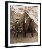 President Lincoln on the Battlefield of Antietam, Maryland, October 2, 1862-Alexander Gardner-Framed Art Print