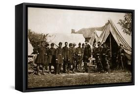 President Lincoln Visiting the Camp at Antietam, 1892-Mathew Brady-Framed Stretched Canvas