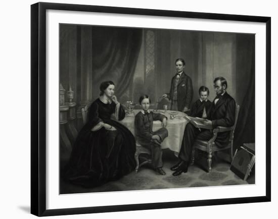President Lincoln with His Family, 1861-Science Source-Framed Giclee Print