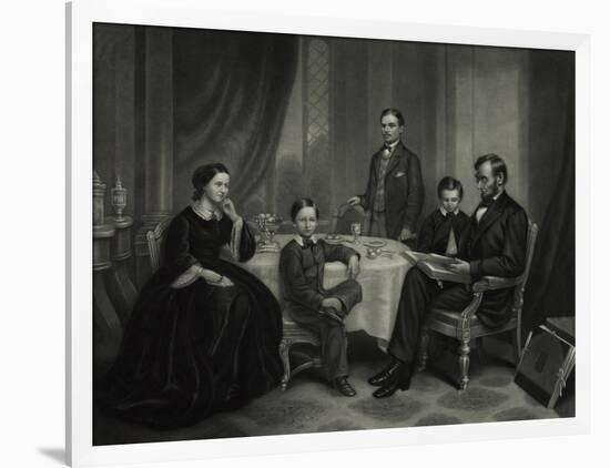 President Lincoln with His Family, 1861-Science Source-Framed Giclee Print