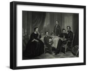 President Lincoln with His Family, 1861-Science Source-Framed Giclee Print