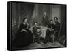 President Lincoln with His Family, 1861-Science Source-Framed Stretched Canvas