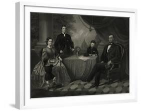 President Lincoln with His Family-Science Source-Framed Giclee Print