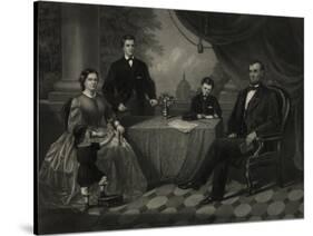 President Lincoln with His Family-Science Source-Stretched Canvas