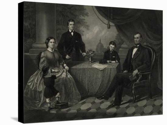 President Lincoln with His Family-Science Source-Stretched Canvas