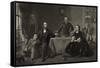 President Lincoln with His Family-Science Source-Framed Stretched Canvas