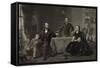 President Lincoln with His Family-Science Source-Framed Stretched Canvas