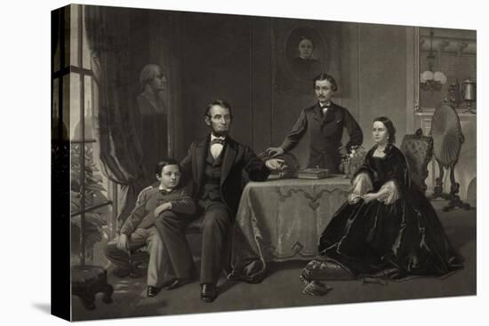 President Lincoln with His Family-Science Source-Stretched Canvas