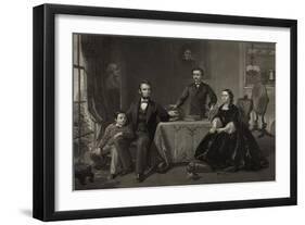 President Lincoln with His Family-Science Source-Framed Premium Giclee Print