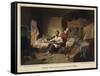 President Lincoln Writing the Proclamation of Freedom-null-Framed Stretched Canvas