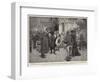 President Loubet at Nice, Bringing a Wreath to Gambetta's Tomb-Frank Craig-Framed Giclee Print