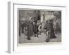 President Loubet at Nice, Bringing a Wreath to Gambetta's Tomb-Frank Craig-Framed Giclee Print