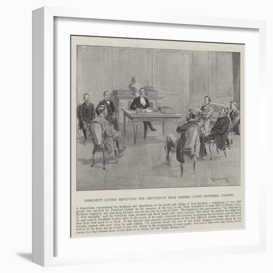 President Loubet Receiving the Deputation from Messers Lever Brothers, Limited-Ralph Cleaver-Framed Giclee Print