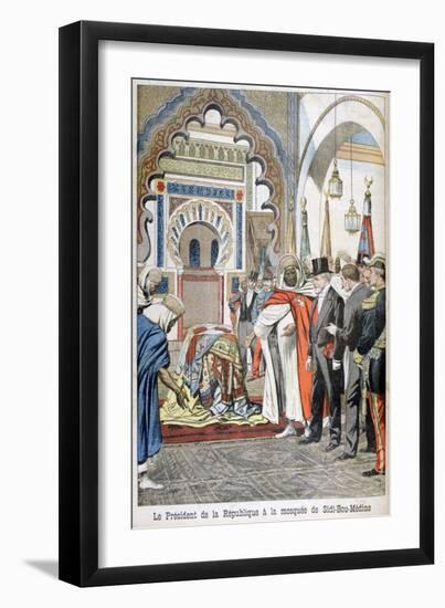 President Loubet Visiting the Mosque of Sidi Bou Medine, Tlemcen, Algeria, 1903-null-Framed Giclee Print